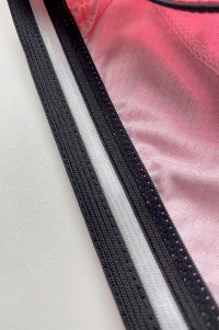 Custom Pink Short Sleeve Cycling Shirt Design Elastic Hem Moisture Wicking Cycling Shirt Cycling Shirt Supplier SKCSCP013 detail view-3